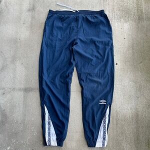 Umbro Mens Vintage Navy Blue Athletic Soccer Track Pants Joggers Size XL